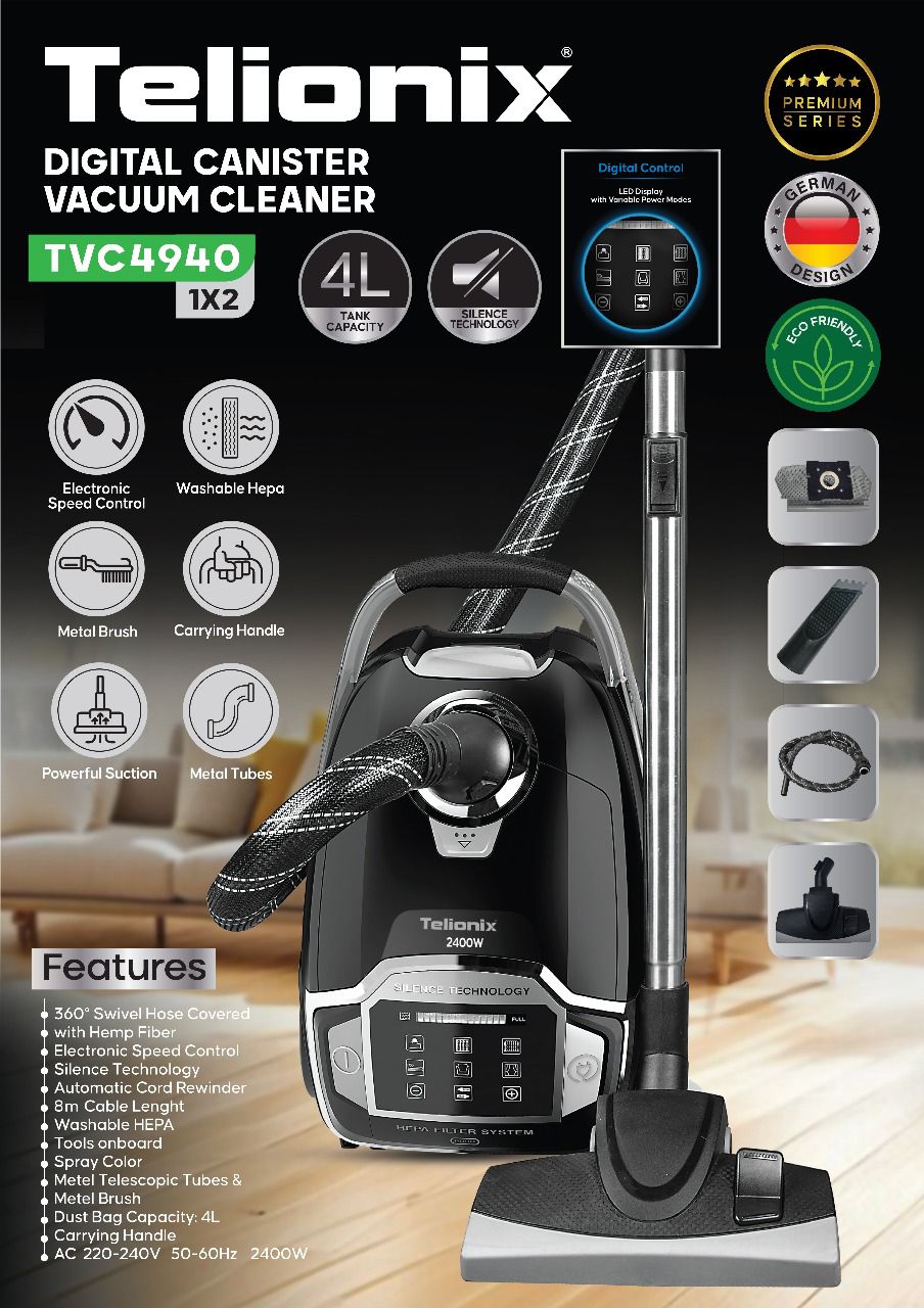 جارو برقی دیجیتال تلیونیکس مدل TVC4940