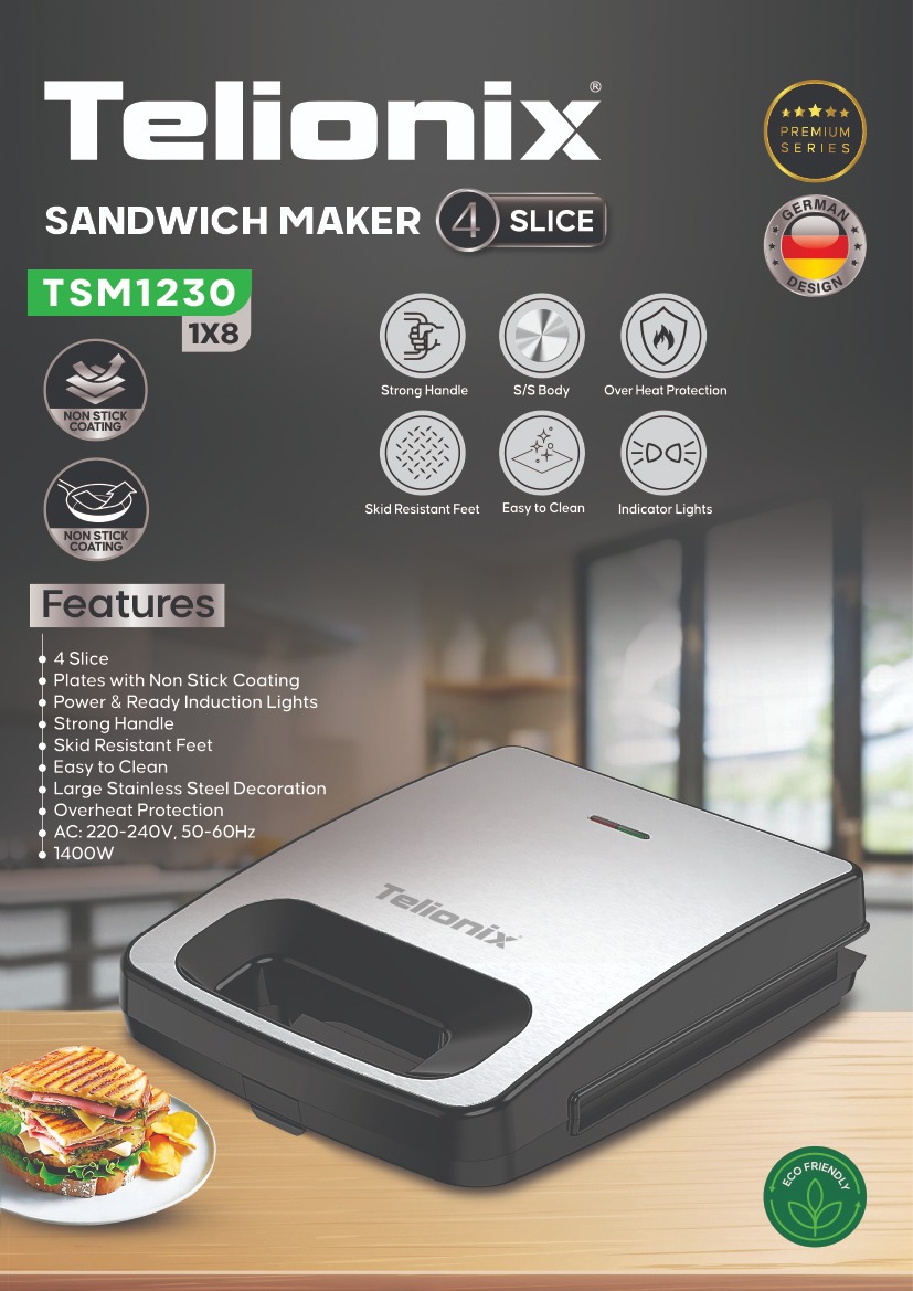 ساندویچ ساز تلیونیکس مدل TSM1230 تک کاره