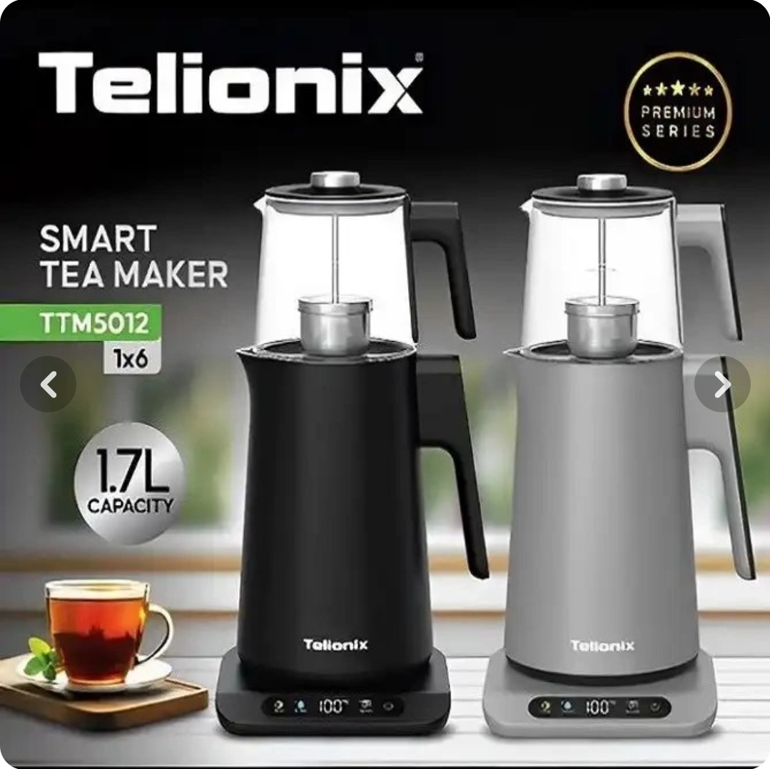 چای ساز تلیونیکس مدل TTM5012 ظرفیت ۲ لیتر با کتری استیل ضد زنگ
