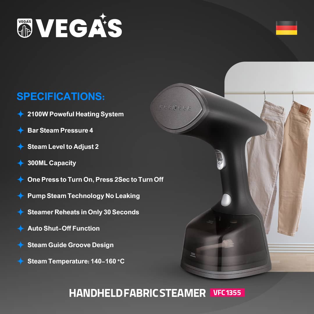 بخارگر دستی وگاس مدل VFC1355 ظرفیت ۰.۳ لیتر