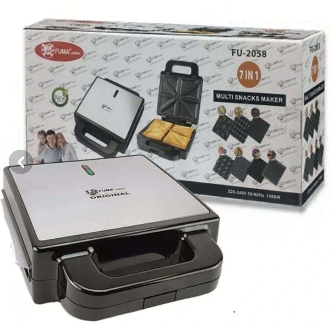 ساندویچ ساز فوما مدل FU-2058 چند کاره با ۴ خانه و بدنه استیل