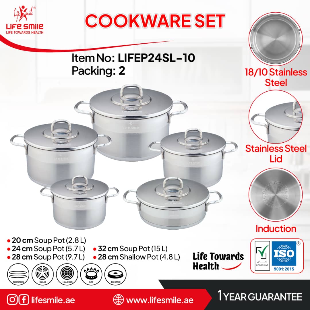 سرویس قابلمه ۱۰تکه جدید لایف اسمایل مدل LIFEP24SL-10