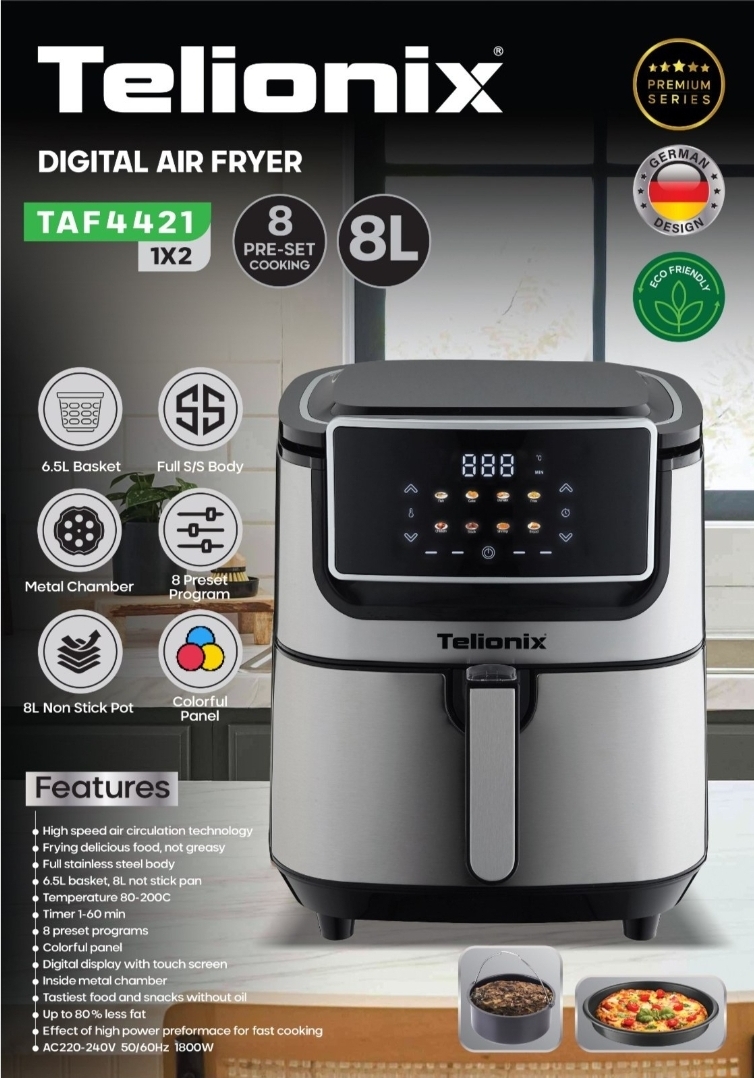 سرخ کن 8 لیتری دیجیتال تلیونیکس مدل TAF4421