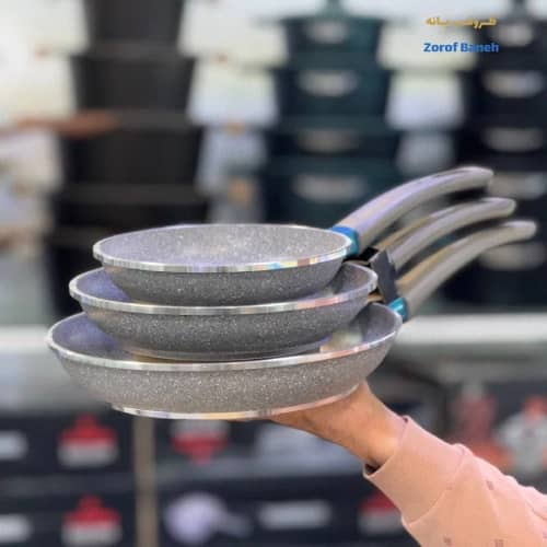 تابه ۳تایی لایف اسمایل مدل 7fp7set_3_gray